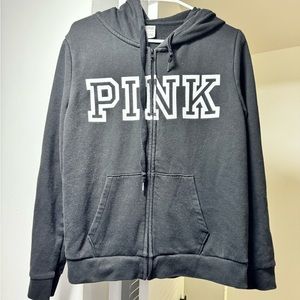 Victoria’s Secret PINK black zip up jacket